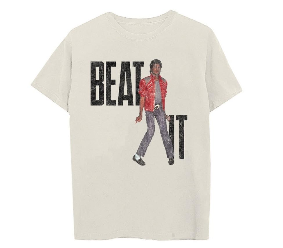 Michael Jackson Unisex-Adult Michael Jackson Official Merch Beat It T-Shirt