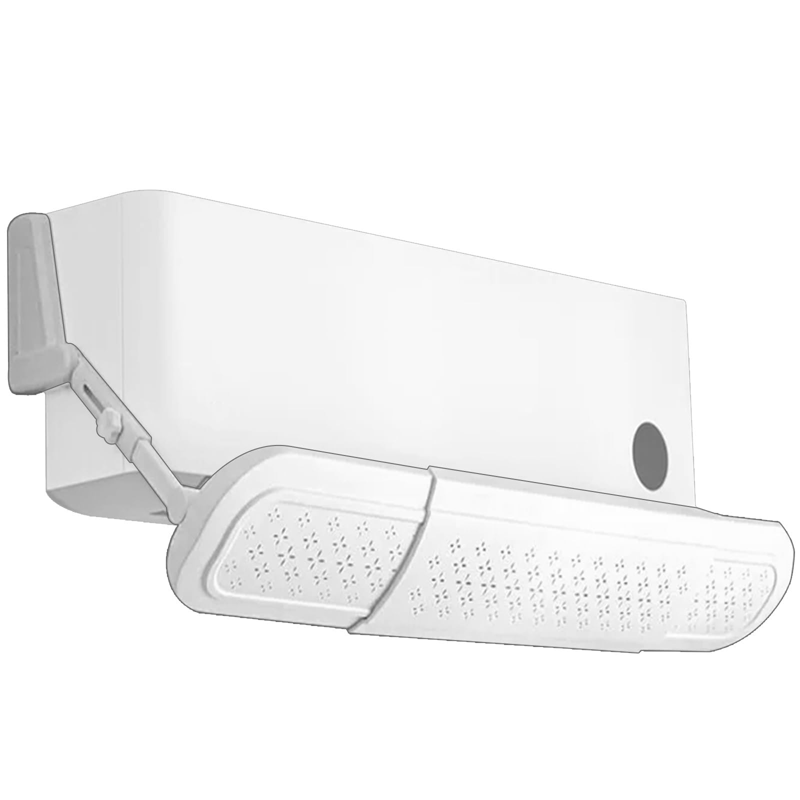 WUXTOKV Retractable Air Conditioner Deflector, 180° Rotatable AC Vent for Wall Mounted Units, Plastic, 28-42 Inch Adjustable