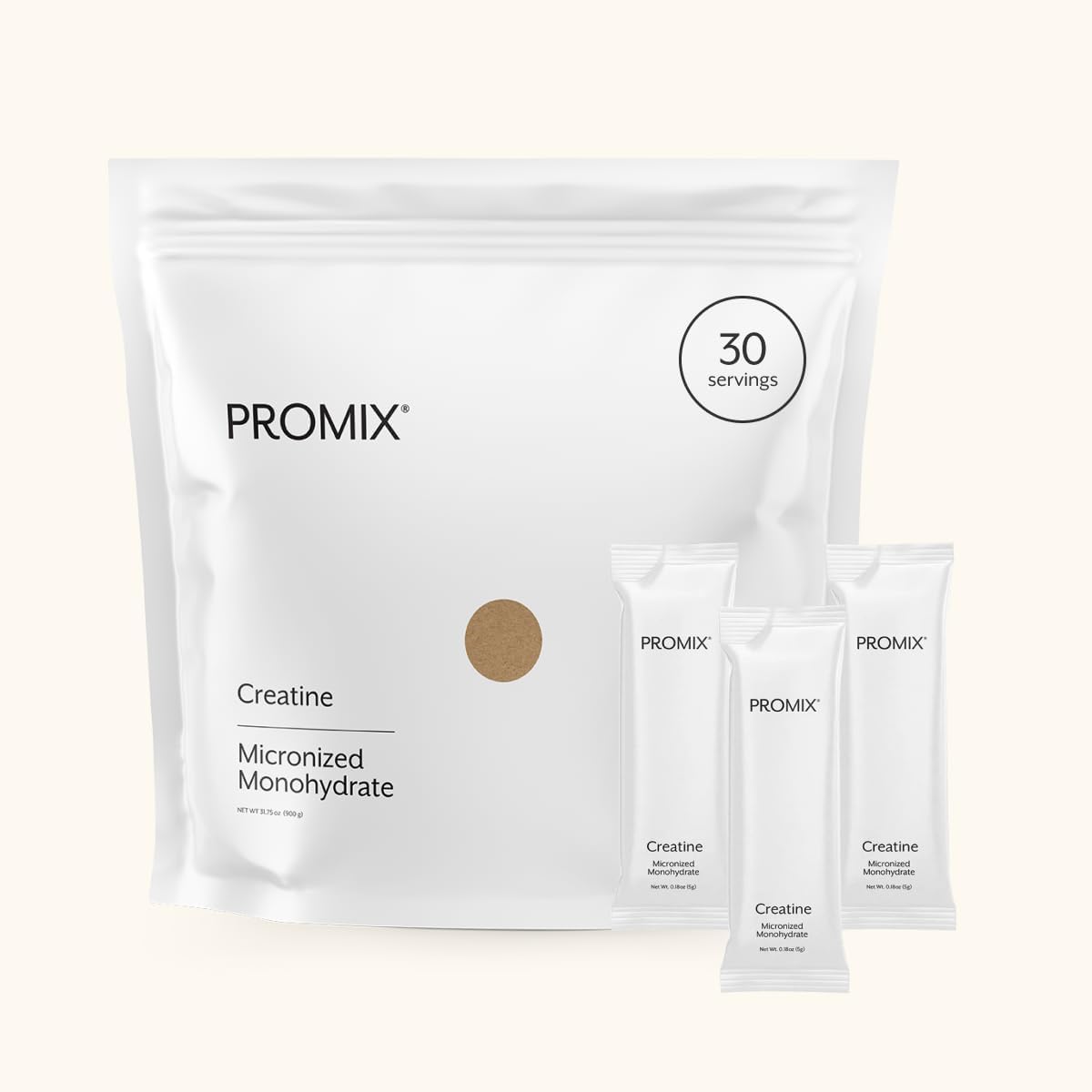Promix Creatine Monohydrate Stick Pack | 5g Micronized Creatine | Supports Muscle Growth and Recovery - 30 Count