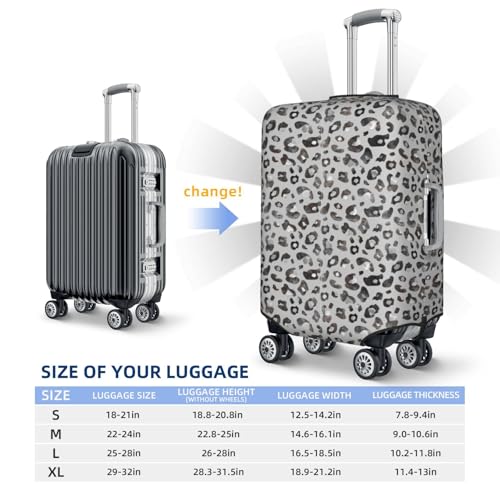 Wild Animal Leopard Print Print Luggage Cover For Suitcase,Washable Elastic Travel Suitcase Protector With Zipper Closure And Bottom Buckle – Fits 18-32" Luggage-Small4