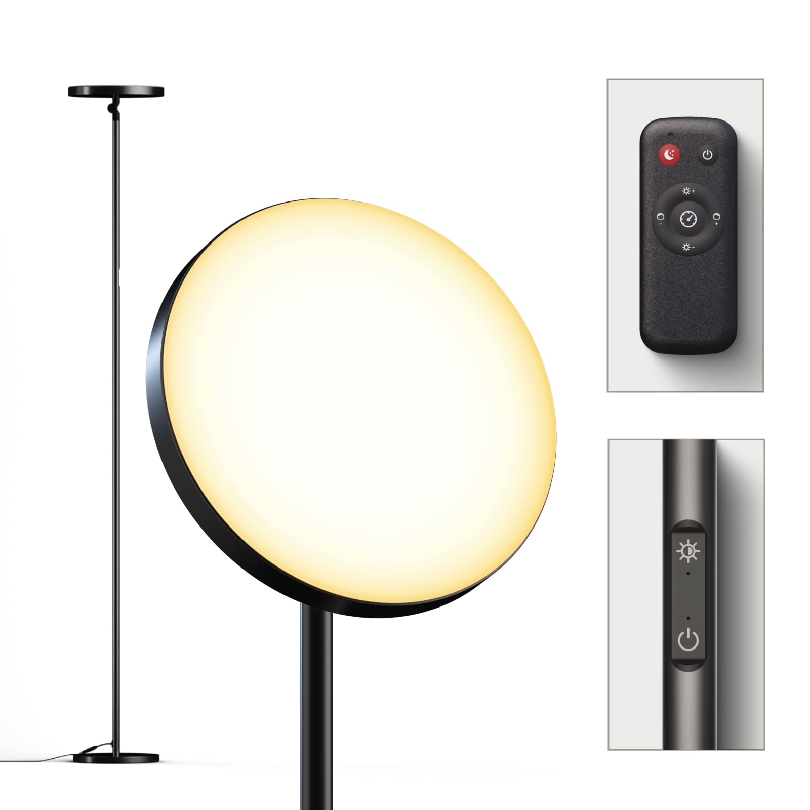 Buy Super Bright LED Floor Lamp with Remote & Touch Control for Living