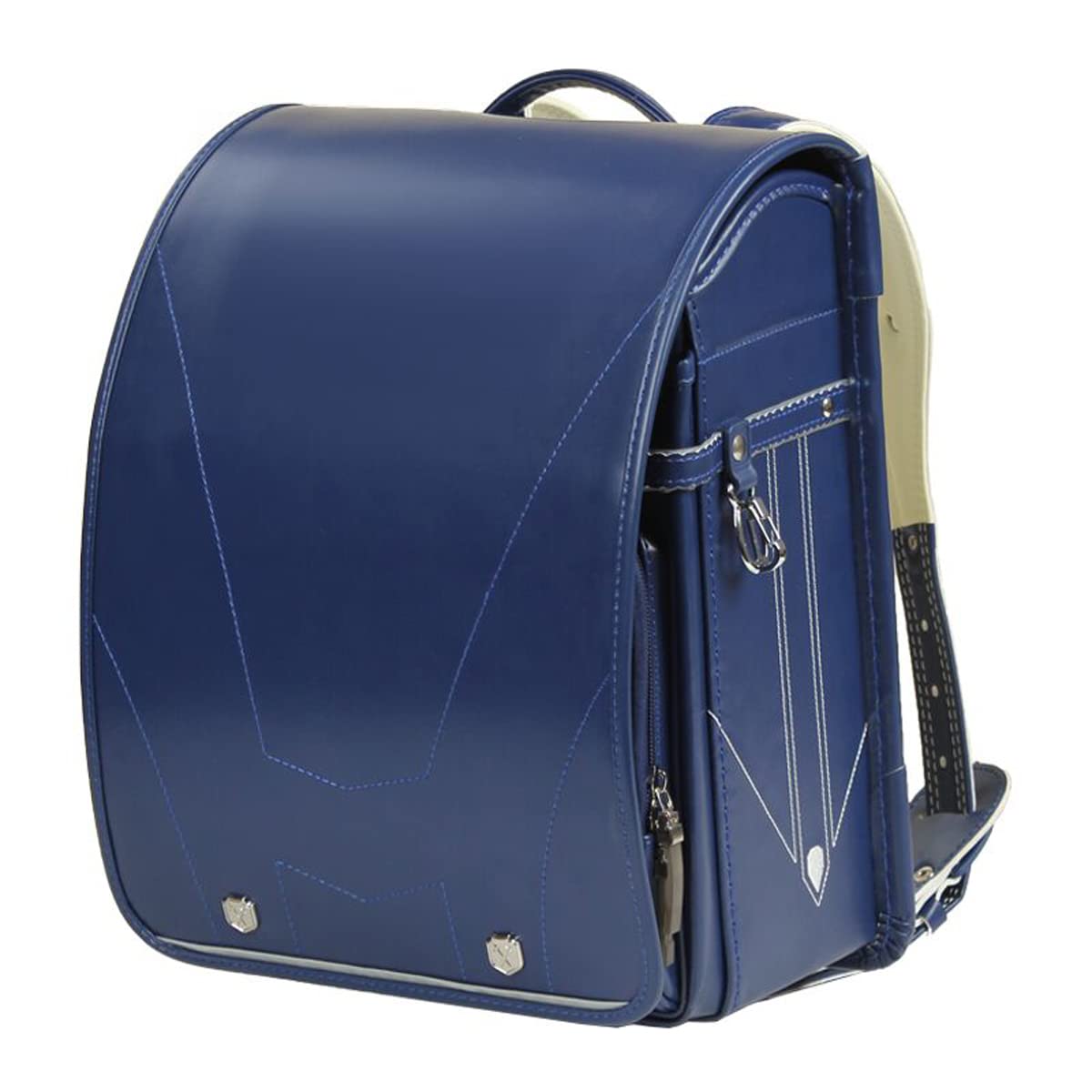 milworld randoseru blue backpack japanese automatic schoolbag Senior waterproof PU leather
