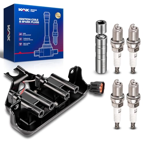 Image of KAX Ignition Coils & Spark Plugs Set Fit for Mazda Miata 1990-1993 UF78 | (w /tool)