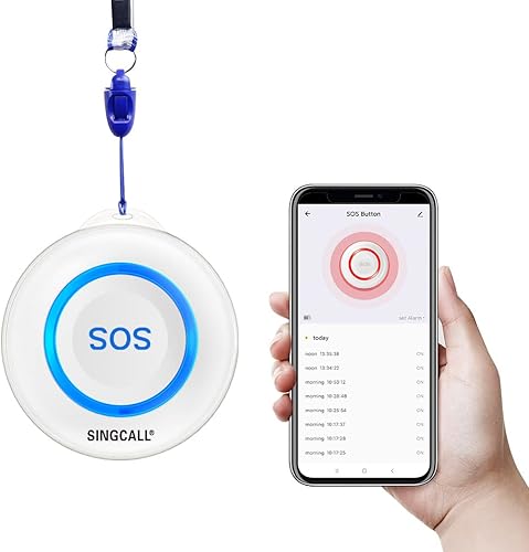 SINGCALL Tuya WiFi Intelligent Healthcare SOS Wireless Caregiver Alert Botón de llamada Alarma para pacientes discapacitados ancianos Enfermeras