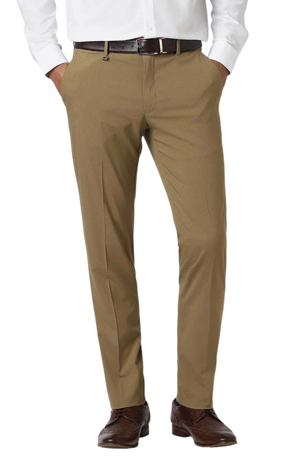 Van Hesuen Men's Slim Fit Premium Formal Trousers | Superior Comfort | Auto-Flex Waist Band | Soft Touch