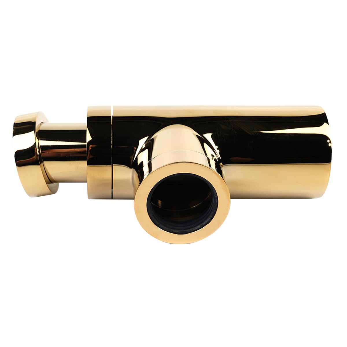 Uniwersalny syfon do umywalki łazienkowej, ukryty otwór czyszczący, syfon zapachowy, regulowany, syfon P, G1 1/4 x 32 mm, antyczna mosiężna rura odpływowa, złoty 12 cm