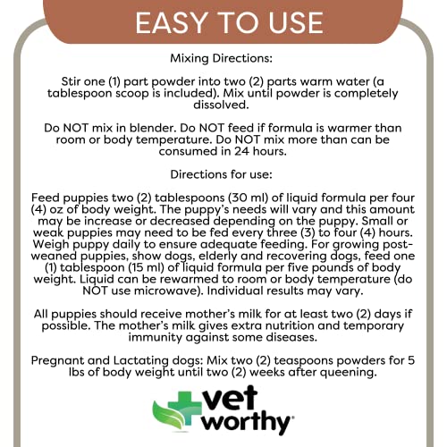 Vet Worthy 0093-4 Milk Replacement For Dogs - Milk Formula Replacer thumb #5