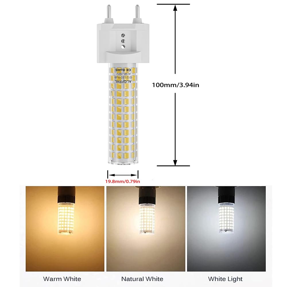G12 LED Bulb 15W, Bi-Pin Corn Bulb (Equivalent 120W Halogen/Incandescent Bulb), 1500 Lumen - Image 2