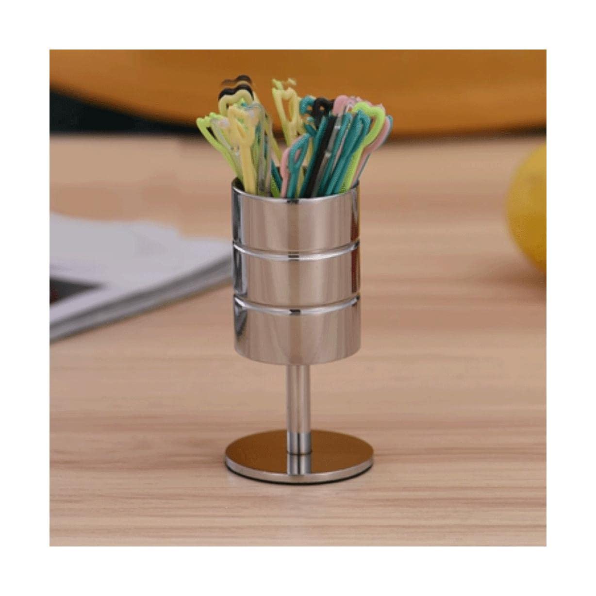 MRKU Toothpicks Dispenser Toothpick Box Holder Fashion Stainless Steel Portable Simple Container Household Restaurant Decoration Chic