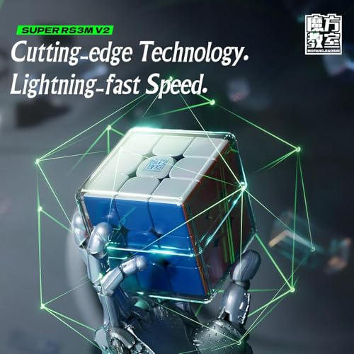 Image of Hawkister MoYu Super RS3 M V2 3x3 Cube - Magnetic Speed Cube, UV Coated, Fast & Adjustable