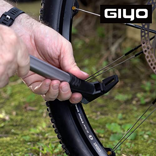 Giyo Bike Tire Pump | 2 Stage Hp Hv 120 Psi Max | Clever Valve Fits Presta & Schrader | For Mtb & Road Frame Mounted (Gp992) Taiwan Made #TOP6