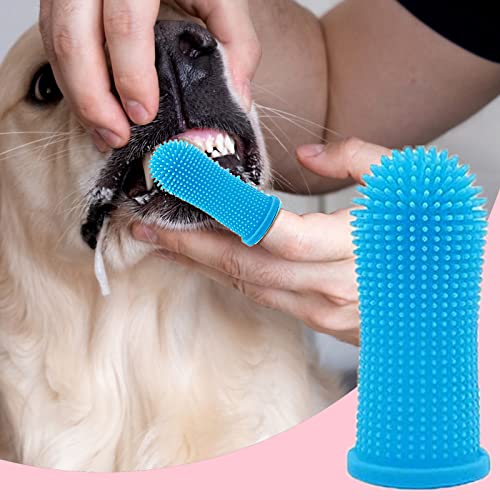 Zwjbsgy Dog Toothbrush Kit - Pet Toothbrush Pet Finger Toothbrush Use Professionally Set For Dogs/Cats/Puppies/Kittens&Pets For Dental Care(Pink) #TOP3