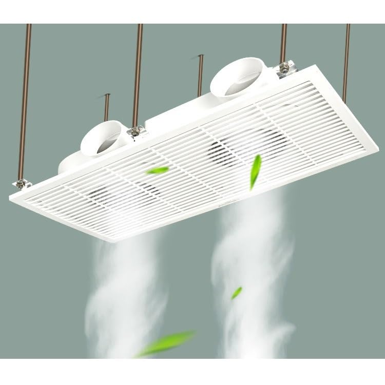 Abluftventilator für Multifunktionsküchen und Lager mit abgehängten Decken, Einbau eines Hochleistungsventilators