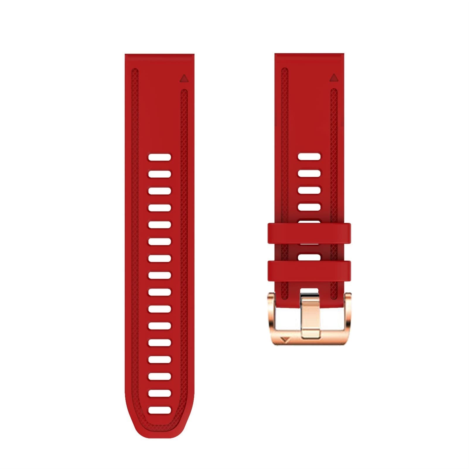 For Garmin Fenix 7S 6S 5S Watchband 20mm Bracelet rose gold buckle For Fenix 6s Pro 5s Plus Silicone Quick Replacement Wrist Straps (Color : Red, Size : For Fenix 7S)