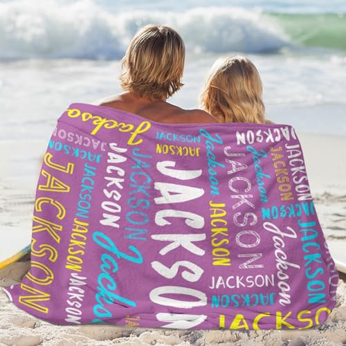 Personalized Name Blanket Customized Baby Blankets for Girls Boys Adults Monogrammed Blankets and Throws Christmas Birthday Mothers Fathers Valentines Day Gift