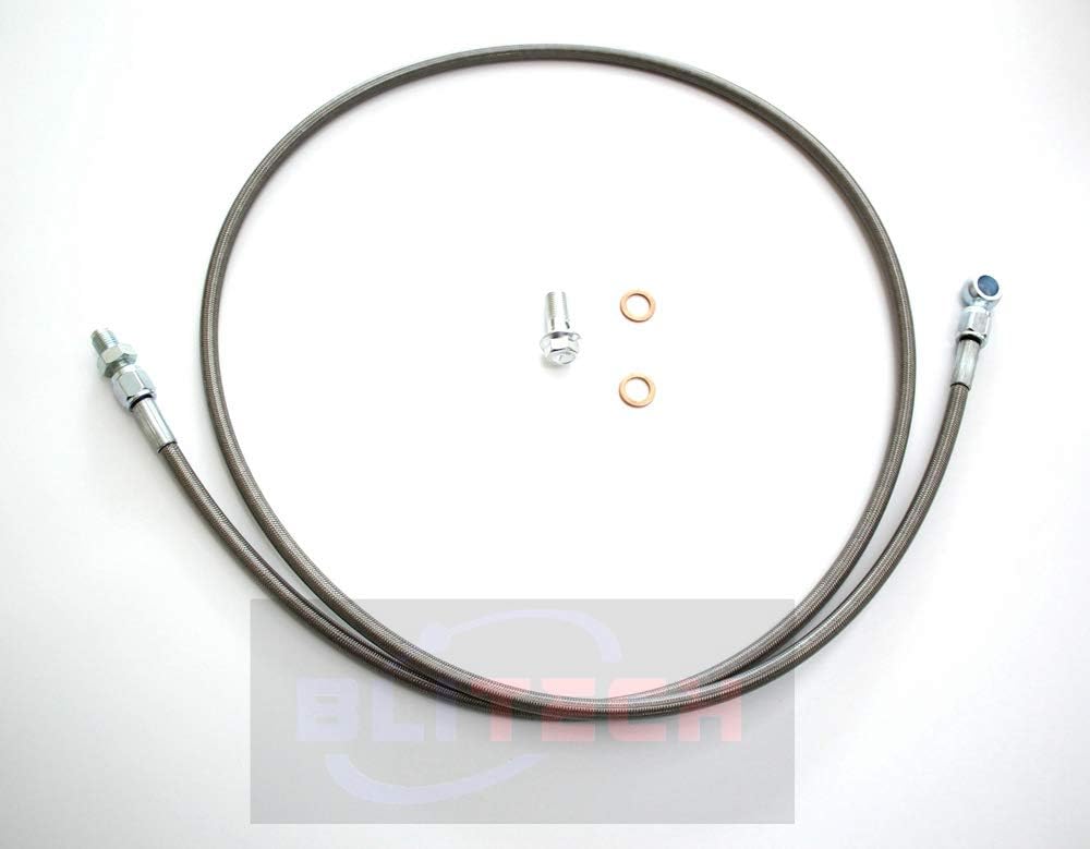 Clutch Line Cables Stainless Steel Braided Master to Slave Cylinder Compatible with Civic 1992-2000; Acura Integra 1994-2001, Silver Color