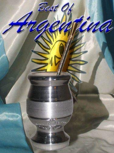 Argentina Mate for Yerba Mate Herb Tea - Wood and Aluminum - With Metal Nickel Straw ("Bombilla") with Filter