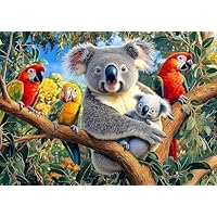 AveJoys Jigsaw Puzzles for Adults 1000 Piece Koala & Parrot 27.56 x 19.69 Inch Parrot Puzzles for Adults Educational Challenge Toy 1000 Pieces Koala Puzzles for Adults Kids
