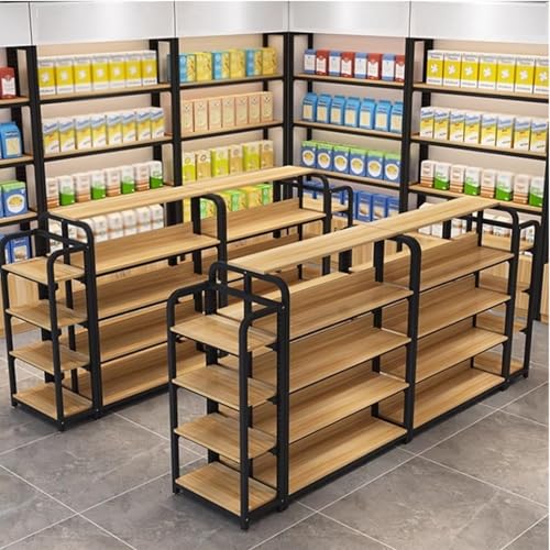 DioOnes Gondola Shelving End Cap Candy Display Rack Commercial Supermarket Shelves Center Island Cabinet Garage Shelving Heavy Duty for Stores Supermarkets Drugstores (End Cap 23.6*11.8*48.5in)