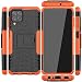 PIXFAB For Samsung Galaxy M32 / Samsung A22 4G Shockproof Case, Hybrid [Tough] Rugged Armor Protective Cover, Phone Case Cover With Built-in [Kickstand For Samsung Galaxy M32 / A22 4G Orange