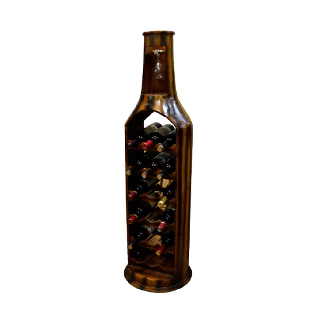 ZAW Porta Vino Solido Legno for Il Vino Rack Display Rack Wine Organizer Bar Cantina Scantinato Family Kitchen Free Standing Wine Rack Portabottiglie (Color : Brown)