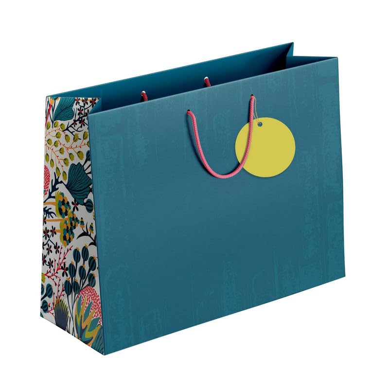 PaperPep Blue Floral Side Print 13"X10"X4.5" Gift Paper Bag Pack of 8 | Gift Bags For Return Gifts, Presents, Weddings, Birthday, Holiday Presents, Celebrations (B0DFYT3KNG) Amazon Price History, Amazon Price Tracker