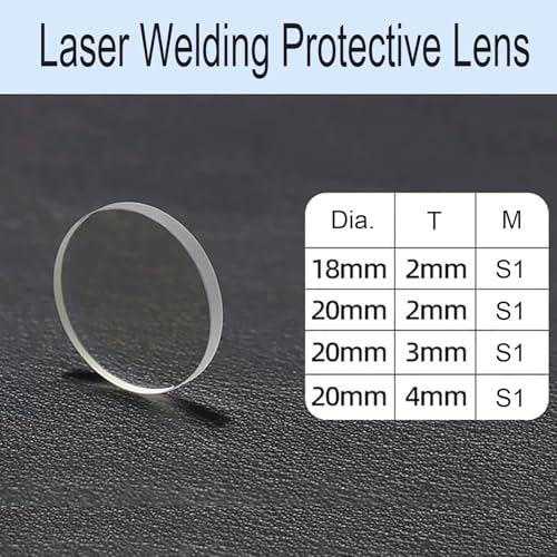Image of Fiber Laser Protective Lens 1064nm Laser Welding Lens for WSX CWQY QILIN Welding Head, 20 * 2(S1) 4Pcs