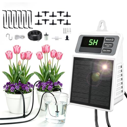 Uzoli-Solar-Drip-Irrigation-System-Auto-Watering-Kit-for-10-Potted-Plants Uzoli Solar Drip Irrigation System, Auto Watering Kit for 10 Potted Plants - Image 1