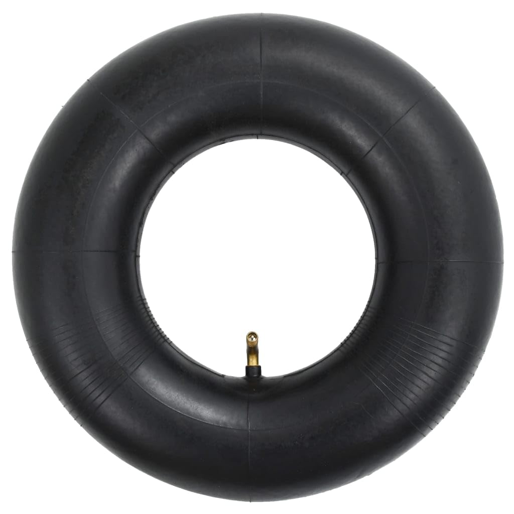 2 camere d'aria per carriola, 13 x 5.00-6, in gomma, con valvola curva per carrelli robusti, pezzi di ricambio, pneumatici, ruote, asse, maniglie, accessori, carrello da giardino, riparazione
