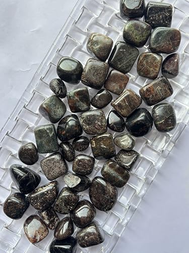 Image of Tumbled Stones, Natural Crystal Healing Stones, Home Office Decor, Aquarium Decorative Pebbles, Vase Fillers (Garnet, 200)