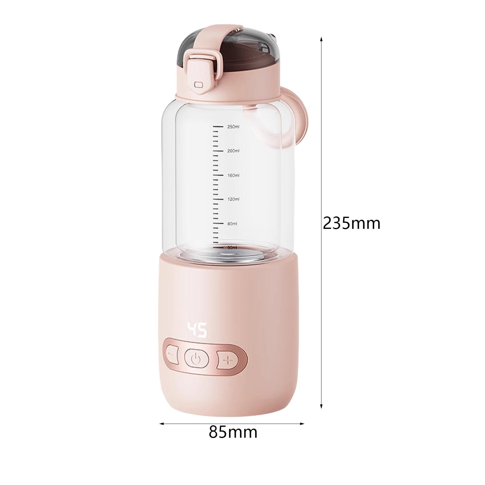 Scaldabiberon portatile ricaricabile USB Formula Scaldalatte per bambino on-the-go - Rosa 250ml