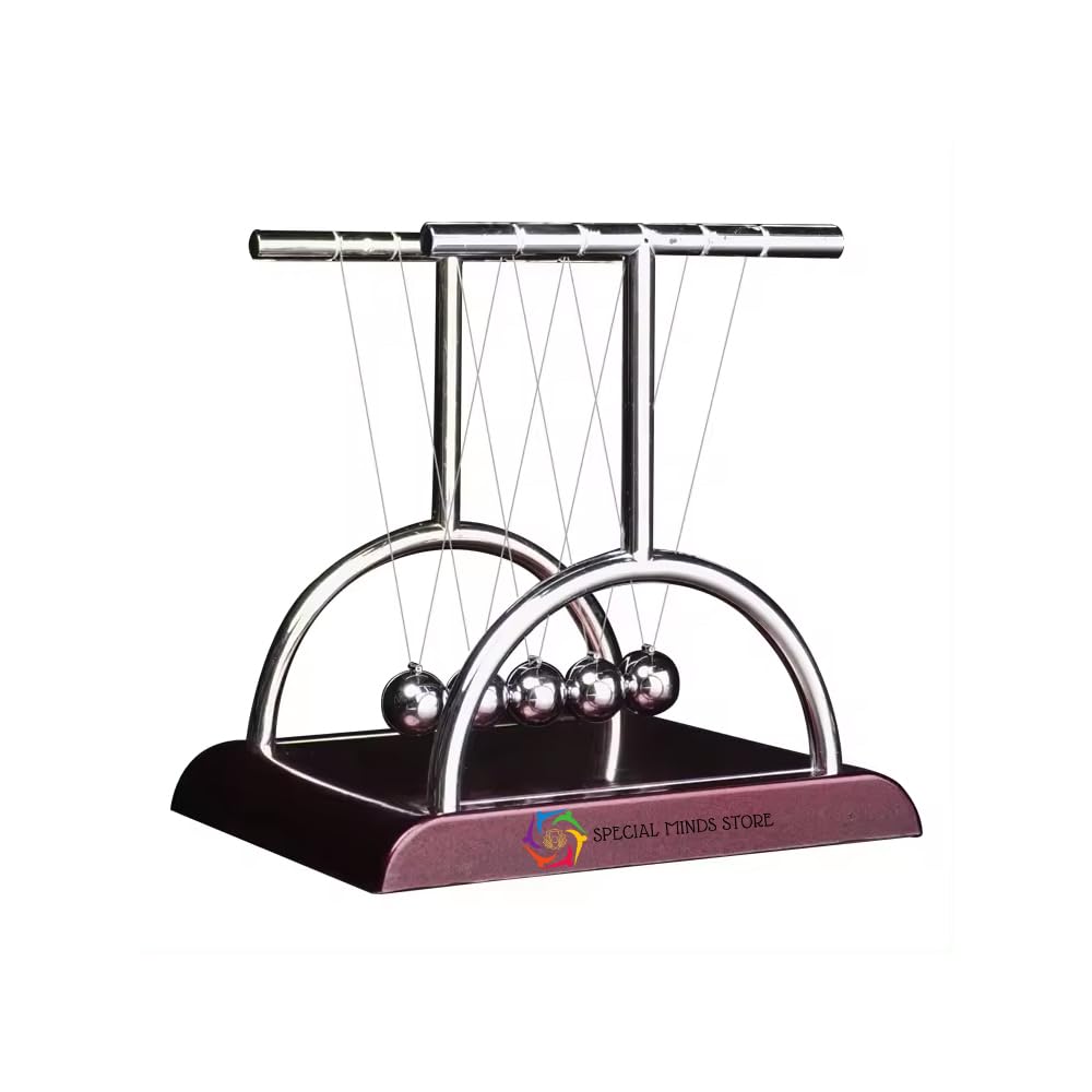 Special Minds Store® T-Shape Newtons Cradle Demonstrate Newtons Laws with Swinging Balls Physics Science Classic Metal Base Pendulum Showpiece for Office Desktop Home Bedroom (Medium) (B0D9TPCPJR) Amazon Price History, Amazon Price Tracker