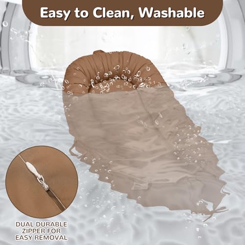 Image of EAQ Baby Lounger, Infant Lounger for Newborn,Portable Baby Nest Cover Breathable & Soft, Newborn Essentials