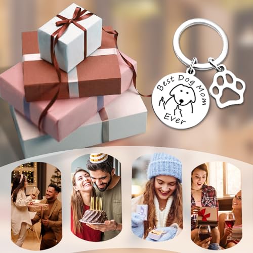 Aotoyou Schlüsselanhänger für Hunde Mutter, Katzen Mutter, Geschenkidee für Hund oder Katze, Best Hundemama, Geschenk für Frauen