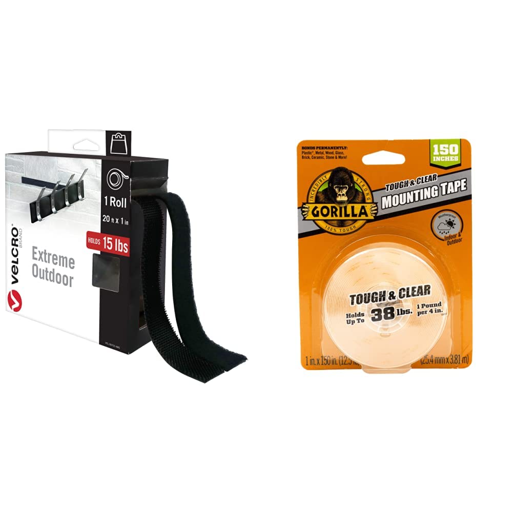VELCRO Brand Extreme Outdoor Mounting Tape + Gorilla Tough
