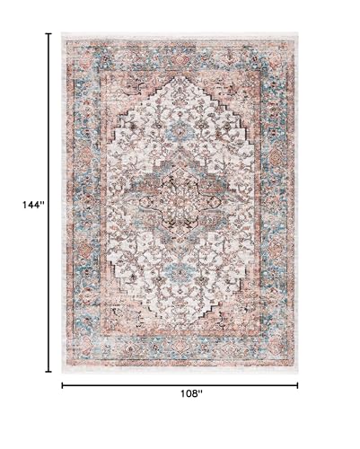Tapete SAFAVIEH Shivan Collection 9 x 12 ft Gris/Azul miniatura 2
