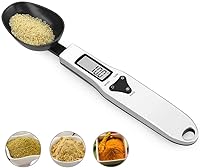 3T6B Digital Spoon Scale - Precise 0.1g-500g Kitchen Measuring Spoon, g/oz/gn/ct Units, Tare/Hold, Removable Washable Head, Batteries Included