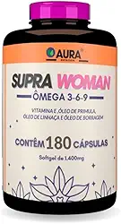 Ômega 3,6,9 Supra Woman Óleo de Linhaça, Borragem, Prímula e Vitamina E - 180 Cápsulas