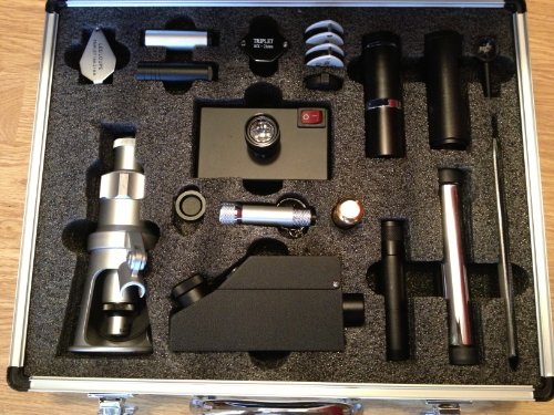 Gemologists' Travel/portable Lab Suitcase. Including Microscope, Dichroscope, Spectroscope, Chelsea Filter, Ruby Filter, Jadeite Filter, Polariscope, Darkfield Loupe, Uv Magnifier, Gem Refractometer, Polariscope, Conoscope, Refractive Index Liquid Oil, Ge - Thumbnail 3