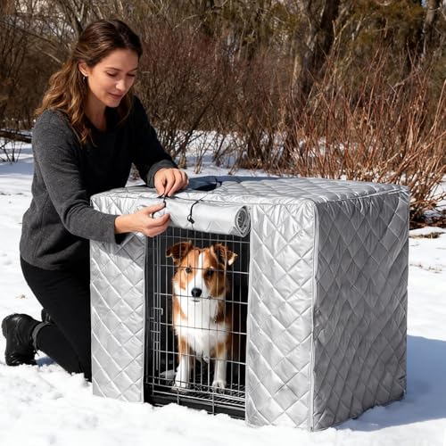 Housse de cage pour chien imperméable et résistante au vent pour intérieur et extérieur - 3