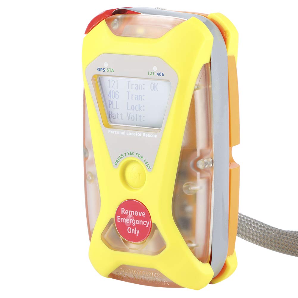 Ausla Localisateur Personnel ABS Balise de Localisation Flottante Portable 406,040 MHz GPS 121,5 MHz LED LCD Fonctionnement 24h pour Les Opérations sur Le Terrain d'exploration en Plein Air de