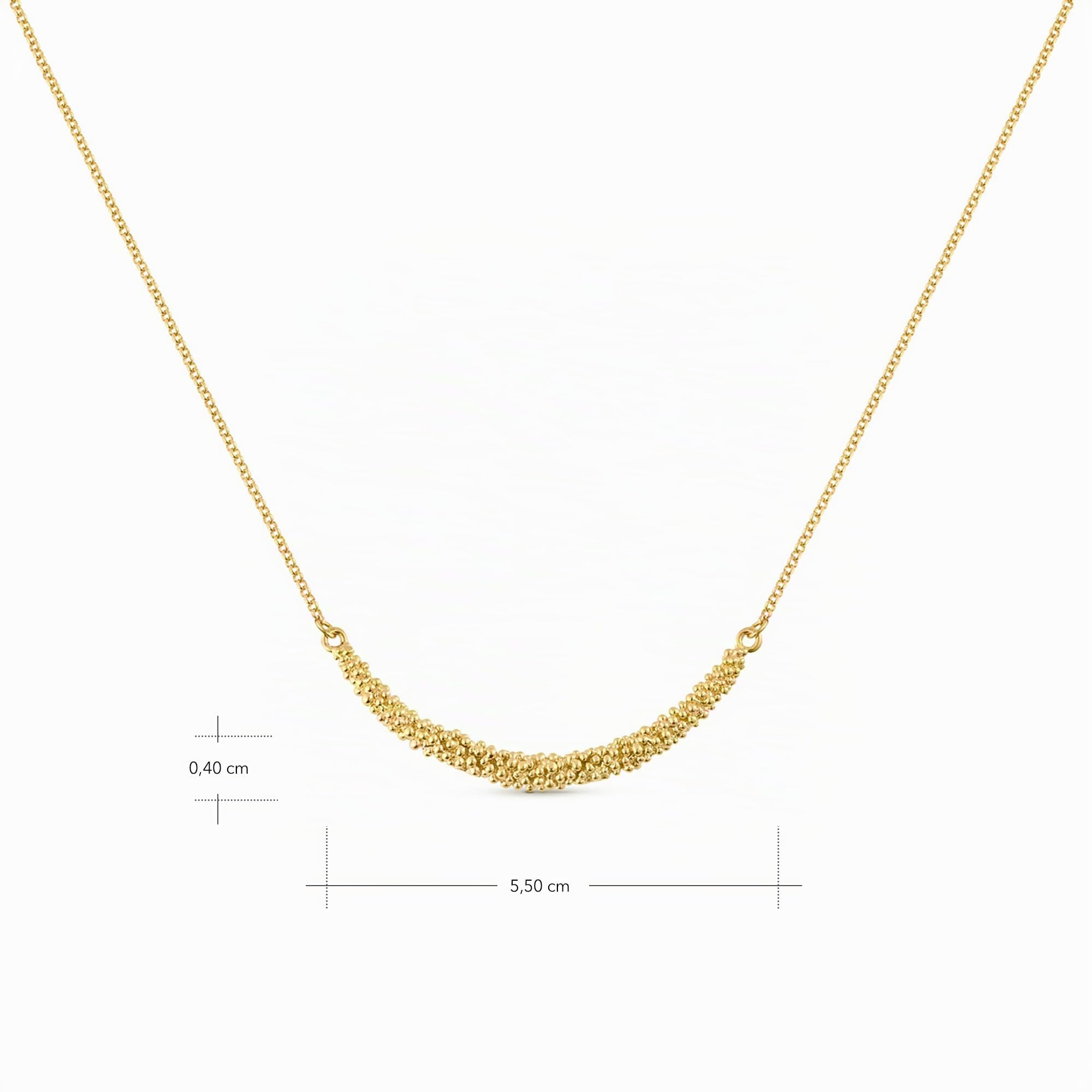 JOI D'ART COLLAR DORADO STARDUST | Diseñado por Carme Fàbregas | Colección Stardust | Collar de metal con baño de oro de 24k