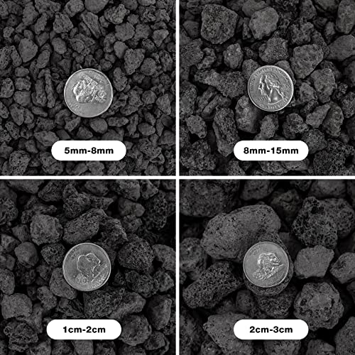 Image of Onlyfire 10Lbs Black Lava Rock for Fire Pit /Fireplace /Gas Grill /Landscaping
