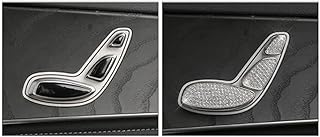 Mercedes C-Class 2019 to 2020 Car Seat Control Button Cover - Silver, 6 Piece