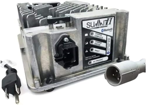 Lester Summit Series II - Cargador de batería de 650 W 3648 V con enchufe moldeado de 3 pines para coche Club con cable CC de 8.5 pies