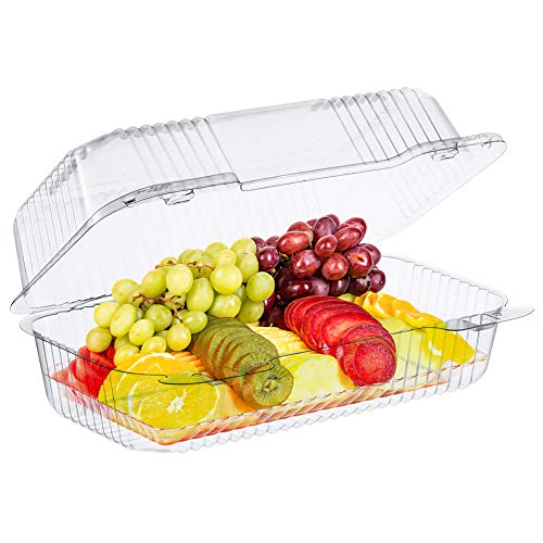 Pizety The Bakers Pantry Cake Roll Container Clear Hinged Lid Disposable 9"X 5 Great For Loaf Deep Cookies Plastic Containers Disposable Donut Cookie Sandwich Clamshell Containers For Food thumb #2