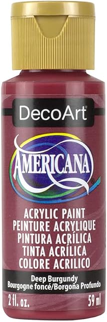 DecoArt Americana 2 oz Acrylic Multi-Purpose Paint, Deep Burgundy