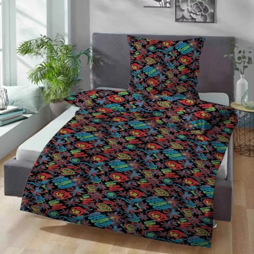 Bedskin Bettwäsche-Set mit Teddy Plüsch Cashmere Touch Cashmere-Optik 2-teilig 135x200 cm 80x80 cm warmes Plüsch (Mehrfarbig)