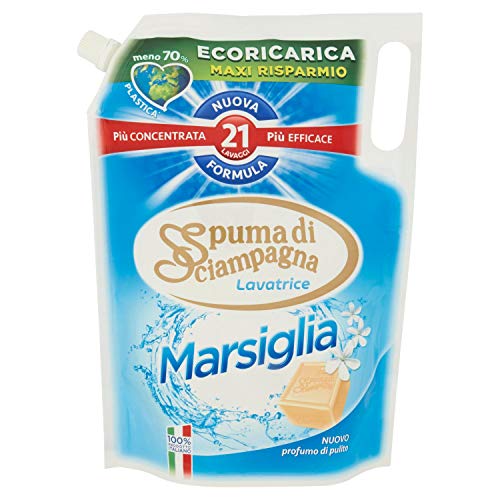 Spuma Di Sciampagna Ecoricarica Lavatrice Liquido Marsiglia 21 Lavaggi - 1155 Ml
