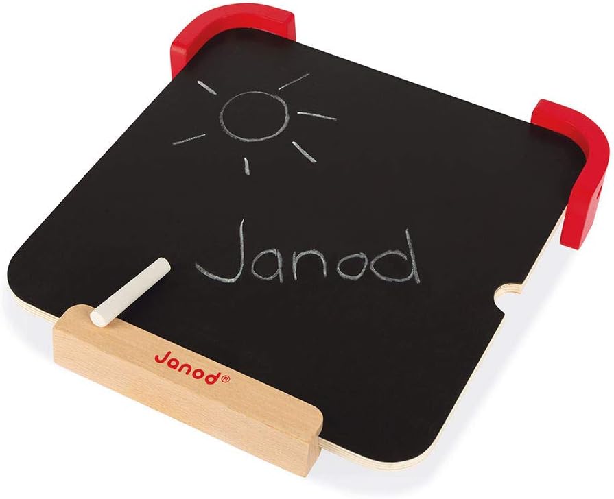 Janod I Am Learning Colors Magnetic Chips Game Set with 20 Activities and Chalk Board - Ages 2+ - J05321